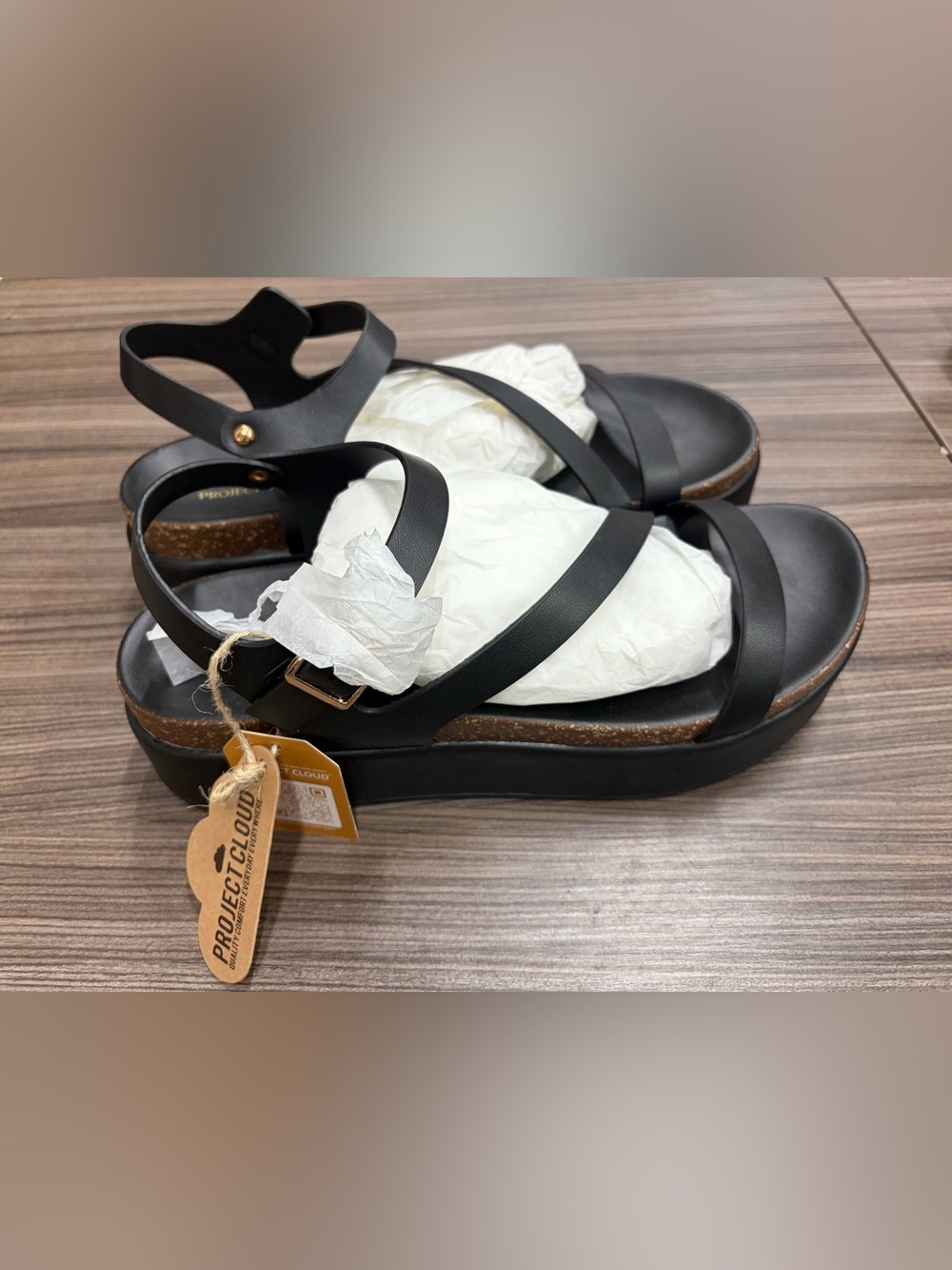 Black Platform Sandals for Women